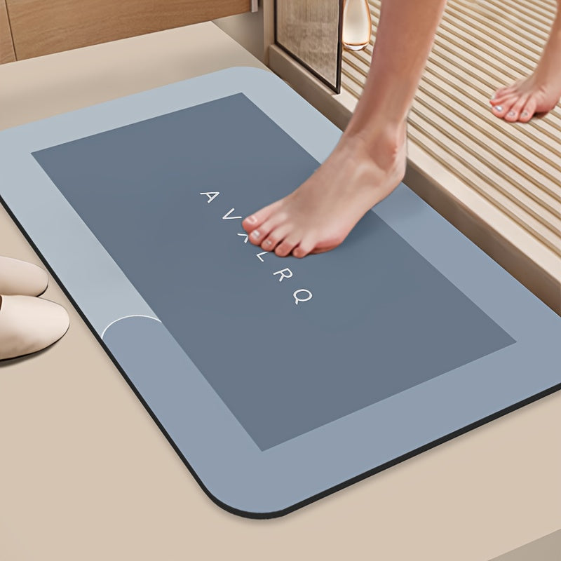 Super Absorbent Diatomite Bath Mat - Quick-Dry Non-Slip Bath Mat with Quick-Dry Technology, Super Absorbent Floor Mat for Bathroom, Shower, Kitchen, Laundry, RV - Non-Slip Backing, Quick-Dry Bathroom Mat for Home, Hotel, Spa - Easy to Clean Bathroom