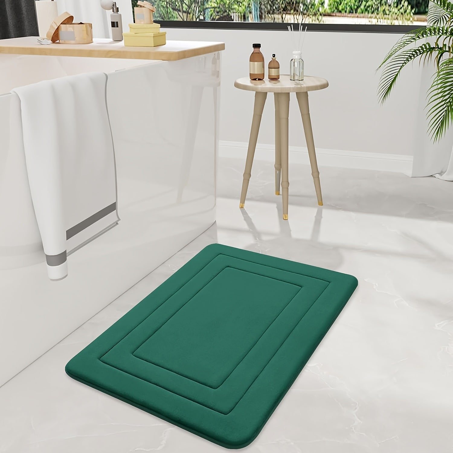 1pc Non-Slip Bath Mat - Extra Long Floor Mat (27.5x59"), Quick-Dry Bathroom, Kitchen, Office, Laundry Mat - Machine Washable Polyester Mat for Home, Spa, or Gift - Ideal for Women, Moms, Housewarming, Christmas, Birthday Presents - Easy Clean Bathroom,