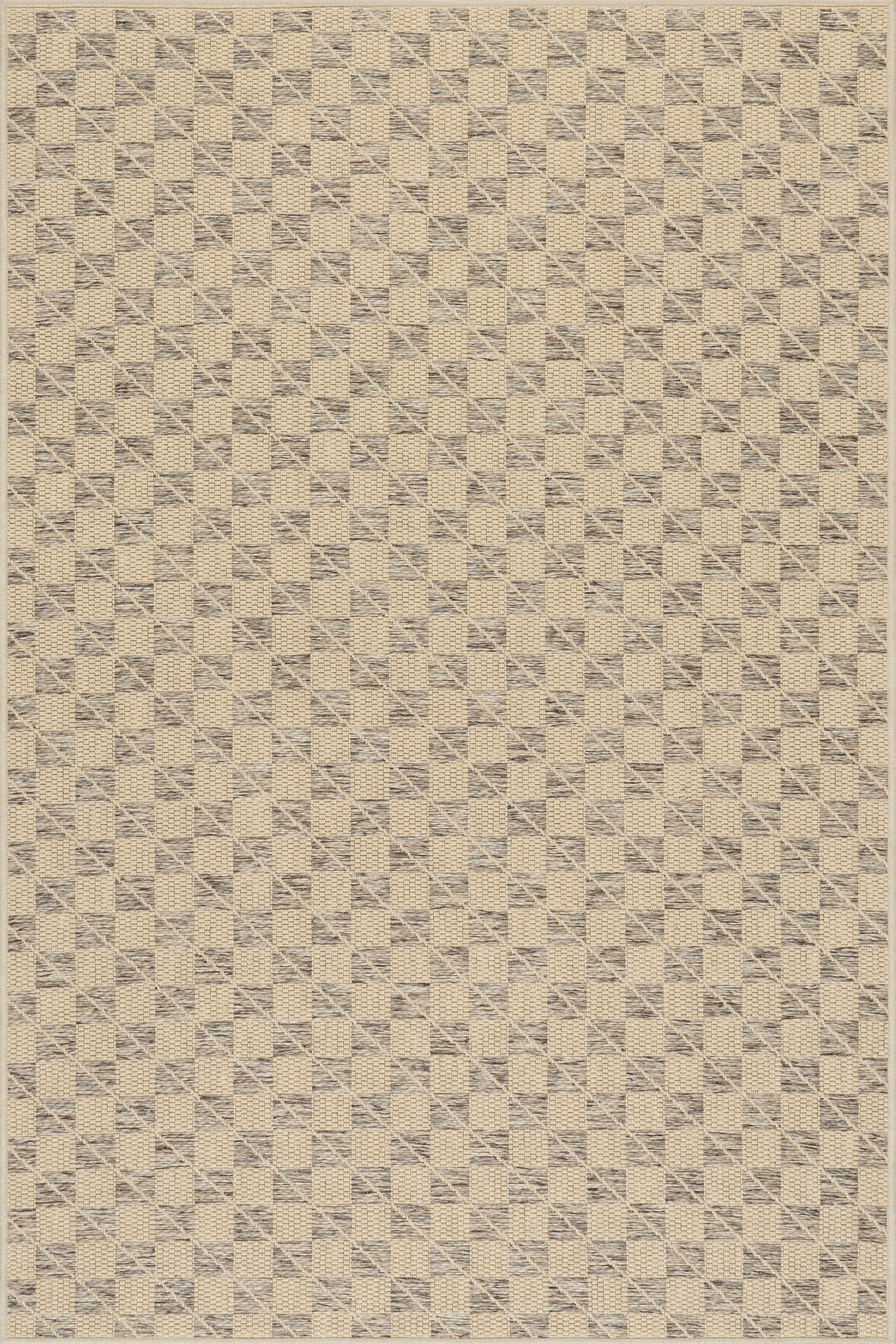 Beryn Modern Checkered Rug | Beige