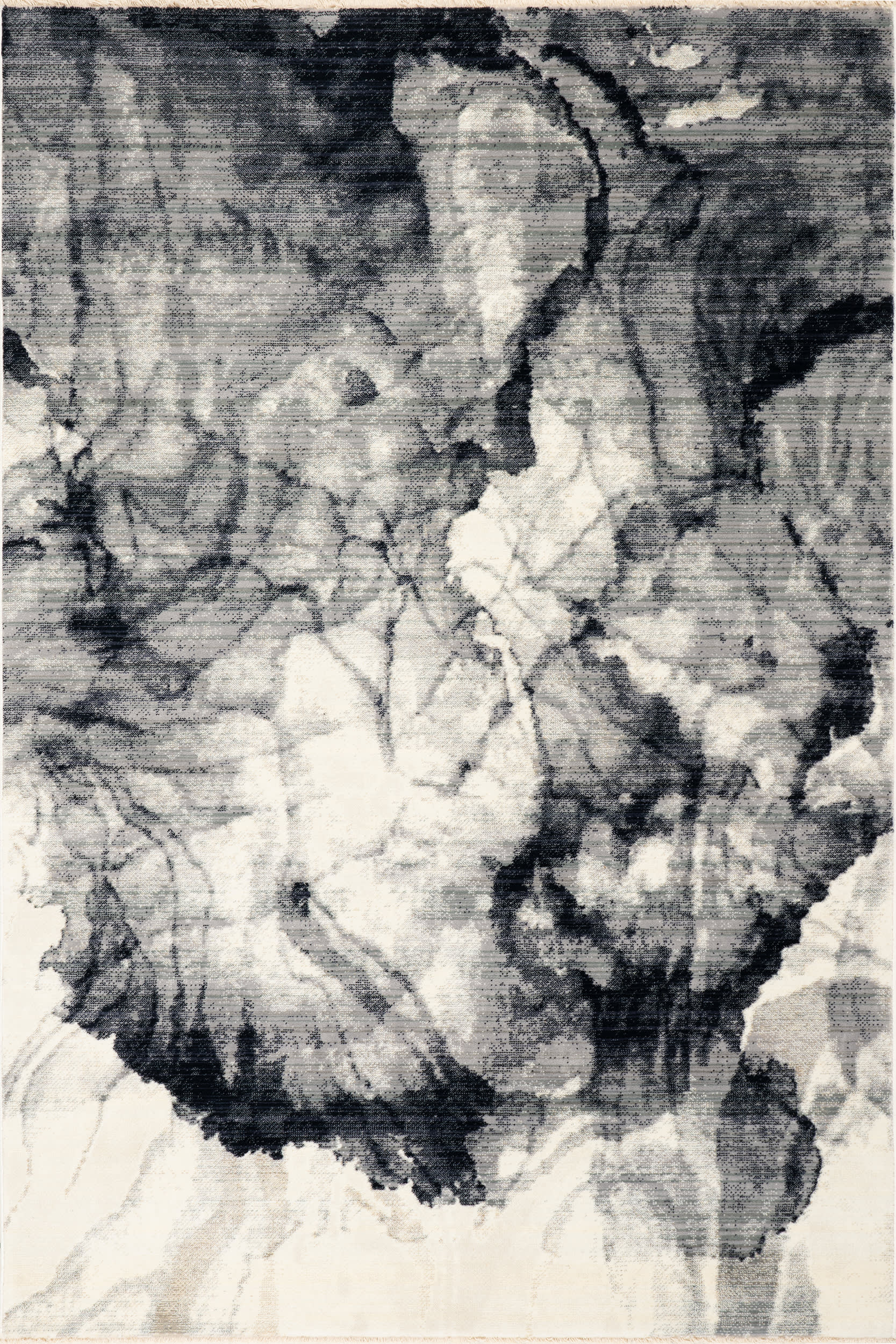 Aurelya Plush Abstract Contemporary Rug | Charcoal