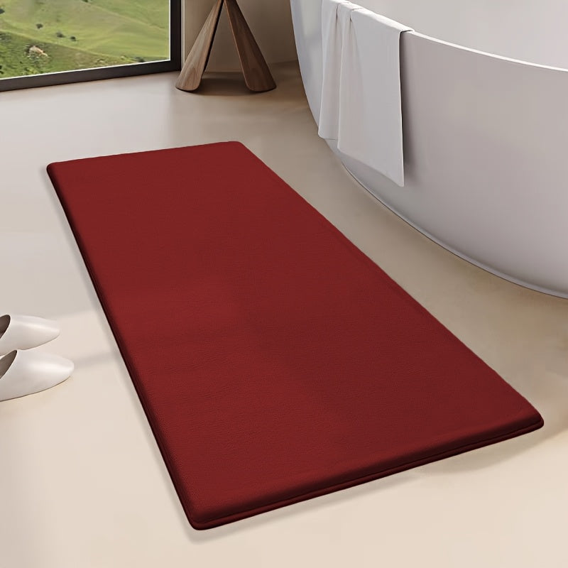 Non-Slip Bath Mat - Quick-Dry Bathroom Floor Mat with Non-Slip Backing, Machine Washable, Soft Cushioned Surface for Shower, Bathtub, Kitchen - Black Bathroom Decor - Durable Polyester Mat for Wet Areas, Bathroom Mat, Shower Safety, Simple Design, Plush