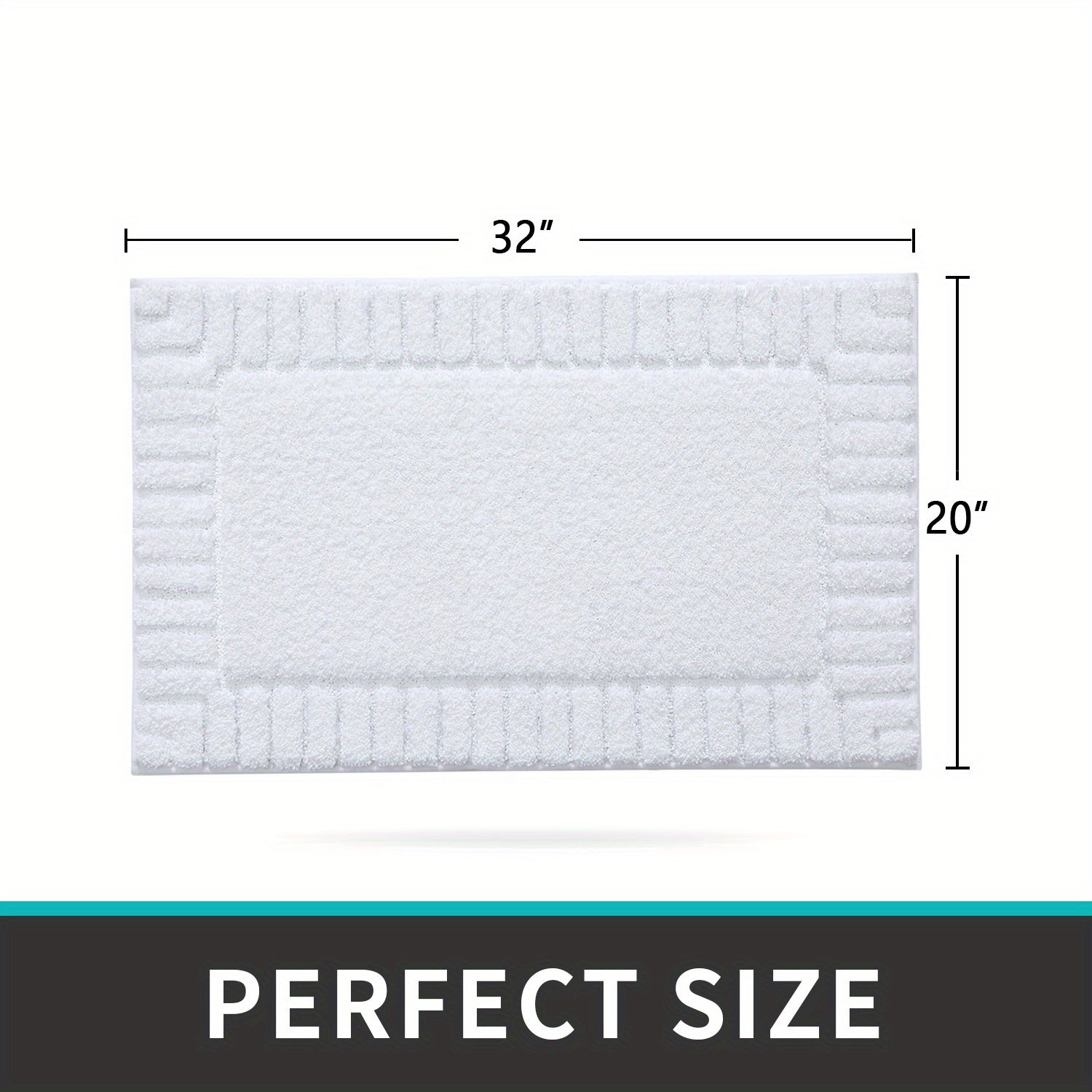 DAJIANG Bath Mat Bathroom Rugs Shower Bathmat Absorbent Washable Carpet Mats for Floor Non Slip 16"x24" Dark Grey