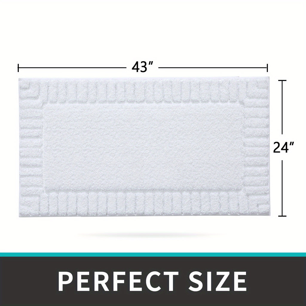 DAJIANG Bath Mat Bathroom Rugs Shower Bathmat Absorbent Washable Carpet Mats for Floor Non Slip 16"x24" Dark Grey