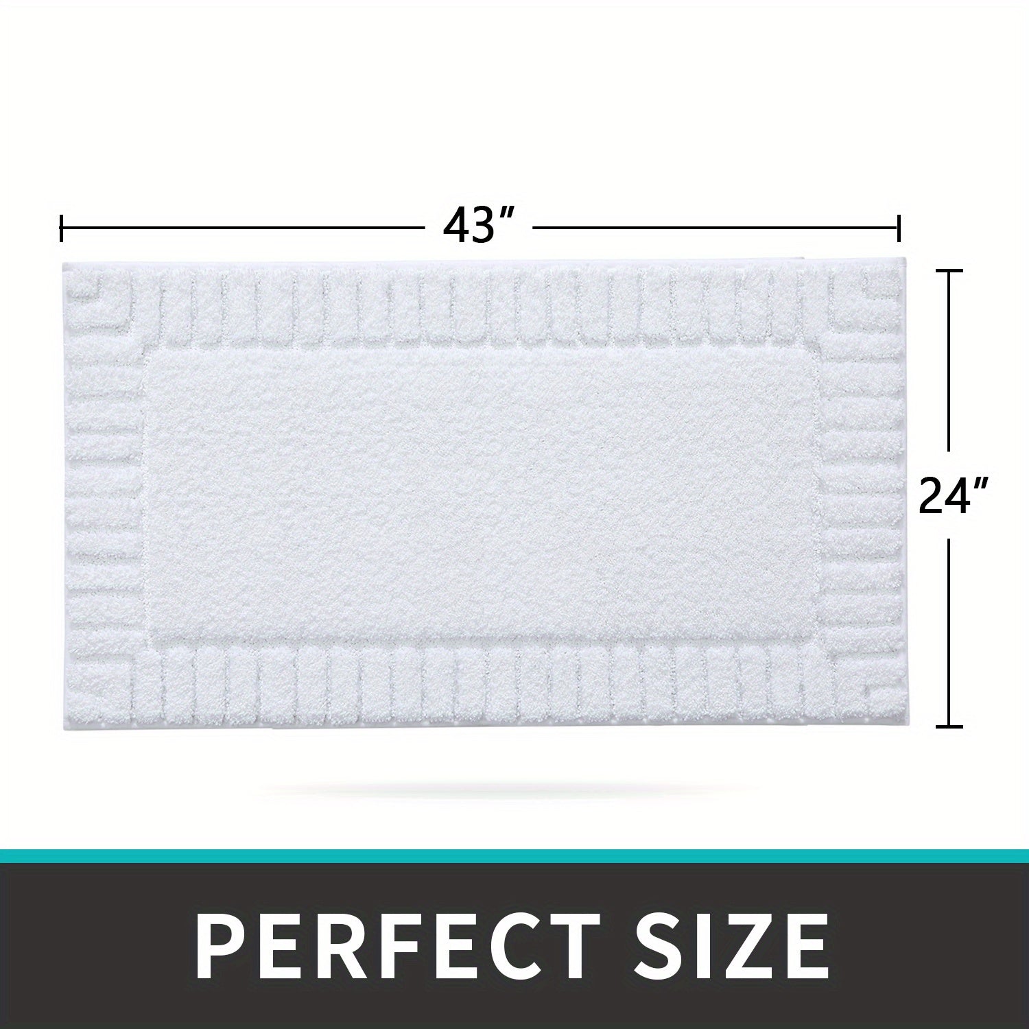 DAJIANG Bath Mat Bathroom Rugs Shower Bathmat Absorbent Washable Carpet Mats for Floor Non Slip 16"x24" Dark Grey