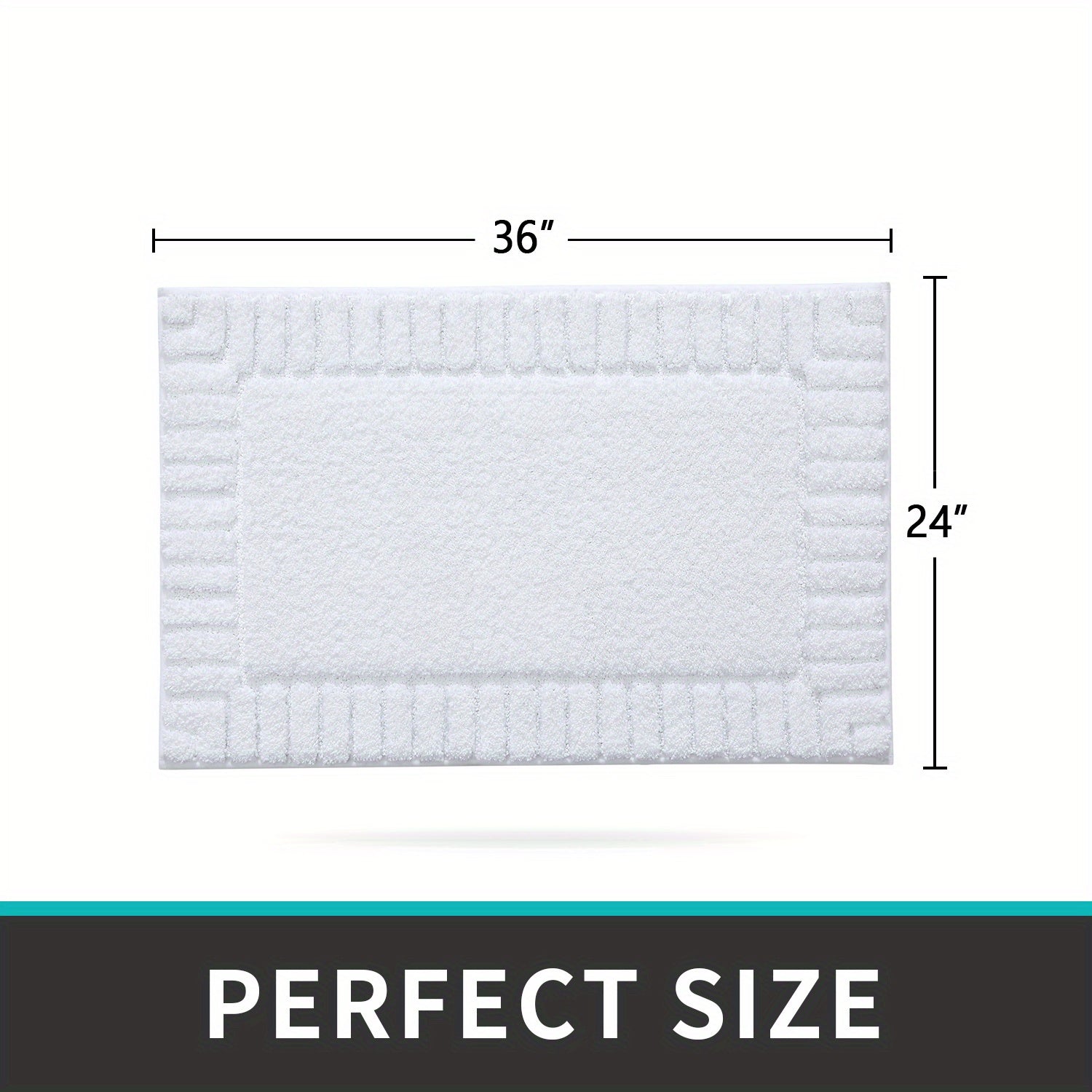 DAJIANG Bath Mat Bathroom Rugs Shower Bathmat Absorbent Washable Carpet Mats for Floor Non Slip 16"x24" Dark Grey