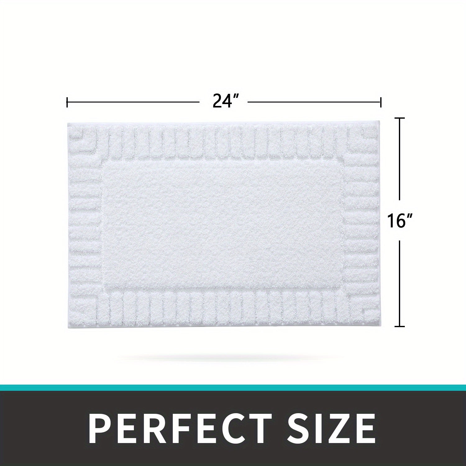 DAJIANG Bath Mat Bathroom Rugs Shower Bathmat Absorbent Washable Carpet Mats for Floor Non Slip 16"x24" Dark Grey