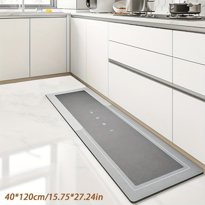 1pc High Quality Diatomaceous Earth Kitchen Floor Mat with Non-Slip Bottom Super Absorbent Floor Mat, Fast Drying Bathroom Living Room Large Carpet, Hotel Bath Mat, Hotel Commercial Gurpurak Mubarak