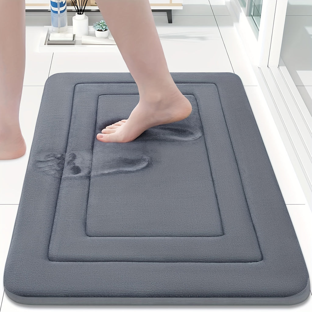 1pc Non-Slip Bath Mat - Extra Long Floor Mat (27.5x59"), Quick-Dry Bathroom, Kitchen, Office, Laundry Mat - Machine Washable Polyester Mat for Home, Spa, or Gift - Ideal for Women, Moms, Housewarming, Christmas, Birthday Presents - Easy Clean Bathroom,