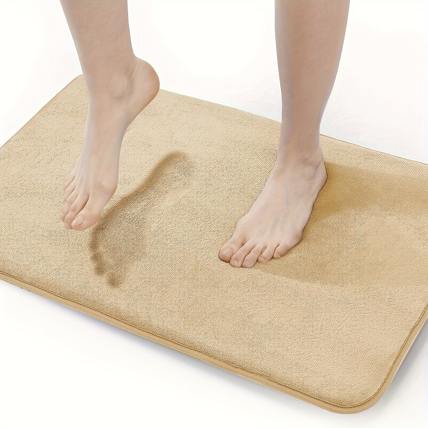 Non-Slip Bath Mat - Quick-Dry Bathroom Floor Mat with Non-Slip Backing, Machine Washable, Soft Cushioned Surface for Shower, Bathtub, Kitchen - Black Bathroom Decor - Durable Polyester Mat for Wet Areas, Bathroom Mat, Shower Safety, Simple Design, Plush