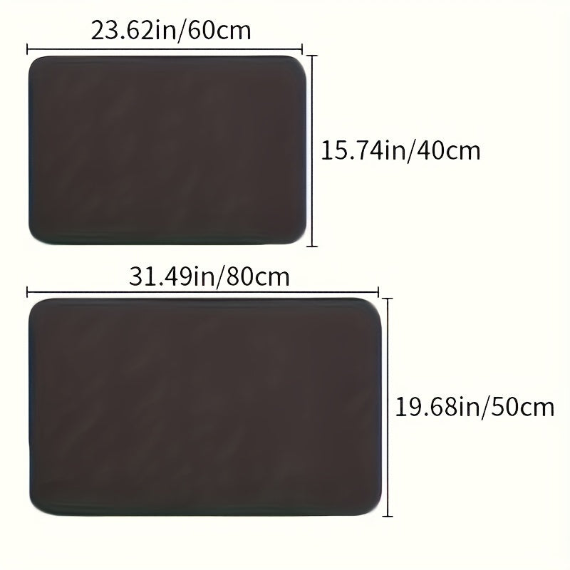 Non-Slip Bath Mat - Quick-Dry Bathroom Floor Mat with Non-Slip Backing, Machine Washable, Soft Cushioned Surface for Shower, Bathtub, Kitchen - Black Bathroom Decor - Durable Polyester Mat for Wet Areas, Bathroom Mat, Shower Safety, Simple Design, Plush