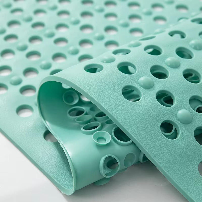 39" X 16" Extra Long Non-slip Bath Mat PVC Bathtub Mat Soft Shower Floor Mat with Drain Holes