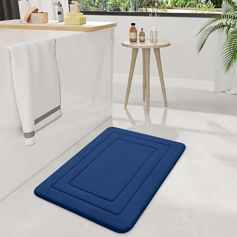 1pc Vintage Coral Fleece Bath Mat, Absorbent Non-Slip Kitchen Rug, Long Strip Floor Mat, Comfortable Standing Pad for Living Room, Bedroom, Bathroom, Sink, Laundry, Office - 650gsm Fabric, Machine Washable, Bathroom Rug