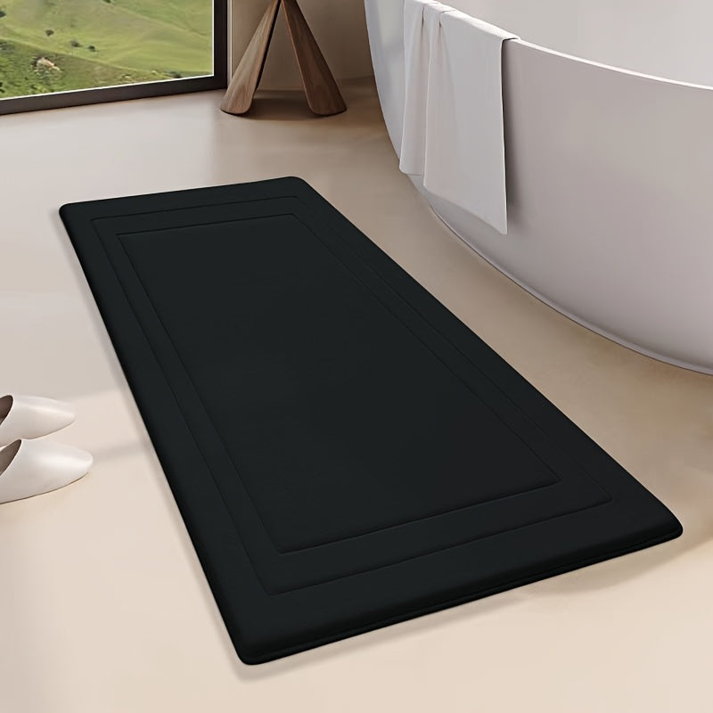 1pc Non-Slip Bath Mat - Extra Long Floor Mat (27.5x59"), Quick-Dry Bathroom, Kitchen, Office, Laundry Mat - Machine Washable Polyester Mat for Home, Spa, or Gift - Ideal for Women, Moms, Housewarming, Christmas, Birthday Presents - Easy Clean Bathroom,