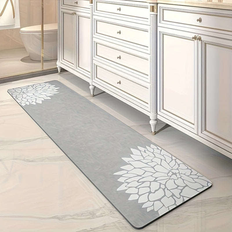 No Stains Bathroom Runner Rug-Bath Mats For Bathroom Non Slip-Super Absorbent Bathroom Floor Mat Quick Dry Diatomaceous Earth Bath Rug-Large Bathmat Bathroom Rug-17"x47"