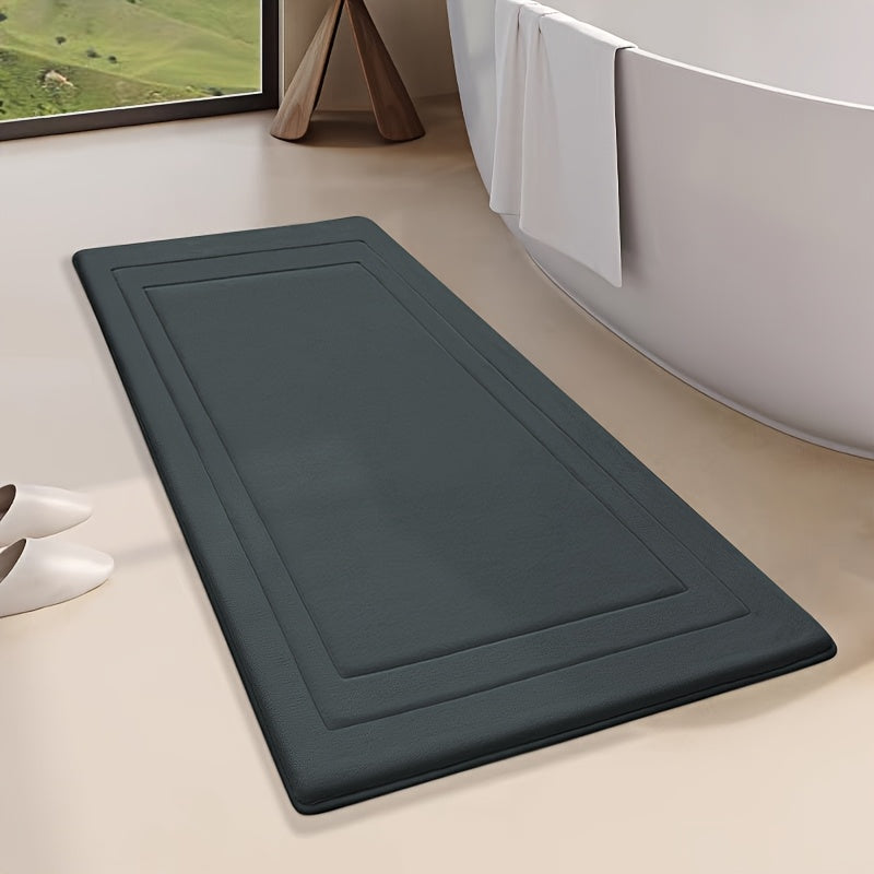 1pc Non-Slip Bath Mat - Extra Long Floor Mat (27.5x59"), Quick-Dry Bathroom, Kitchen, Office, Laundry Mat - Machine Washable Polyester Mat for Home, Spa, or Gift - Ideal for Women, Moms, Housewarming, Christmas, Birthday Presents - Easy Clean Bathroom,