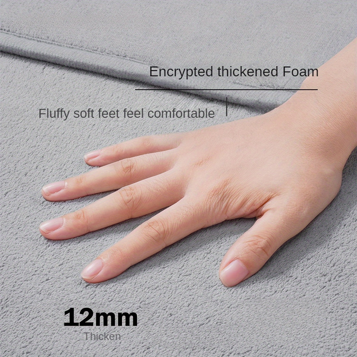 Thickened Absorbent Bathroom Mat Non-Slip Bath Foot Scrubber with Back Wipe Quick-Dry Pad