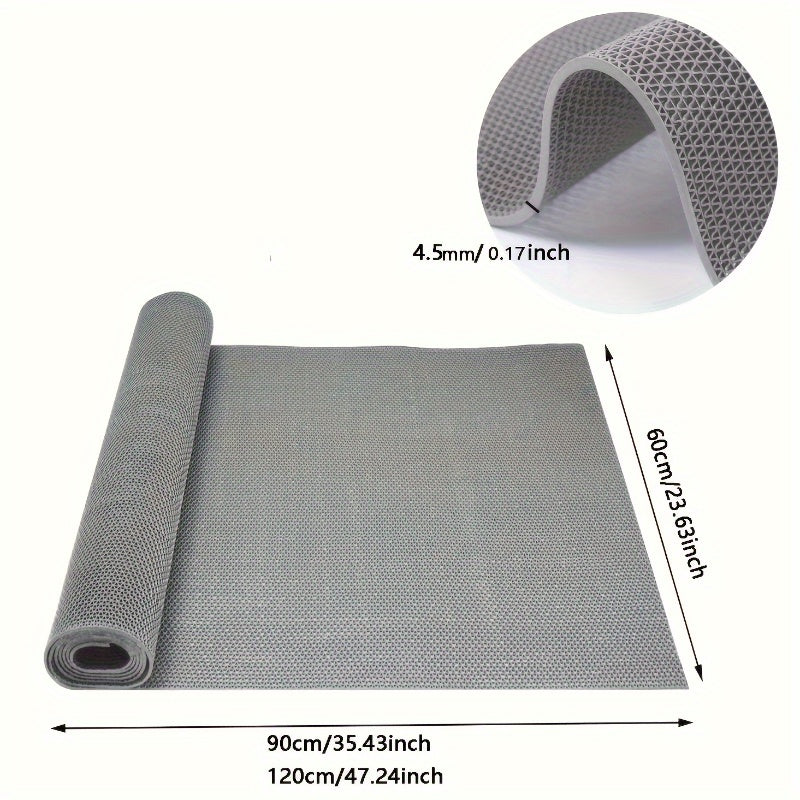 [Non-Slip Bath Mat] Non-Slip S-Shaped Hollow Bath Mat - High Quality Anti-Skid Safety Floor Mat with Geometric Design, Easy-to-Clean 100% Polypropylene Fibers for Bathroom & Kitchen, Hand Wash Only, Modern Floor Decor