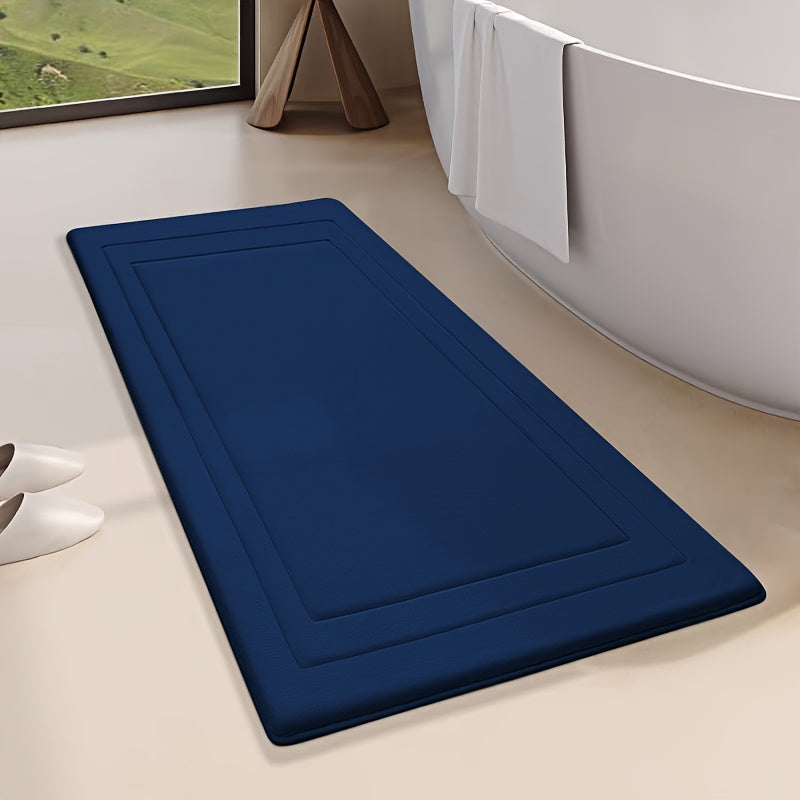 1pc Non-Slip Bath Mat - Extra Long Floor Mat (27.5x59"), Quick-Dry Bathroom, Kitchen, Office, Laundry Mat - Machine Washable Polyester Mat for Home, Spa, or Gift - Ideal for Women, Moms, Housewarming, Christmas, Birthday Presents - Easy Clean Bathroom,