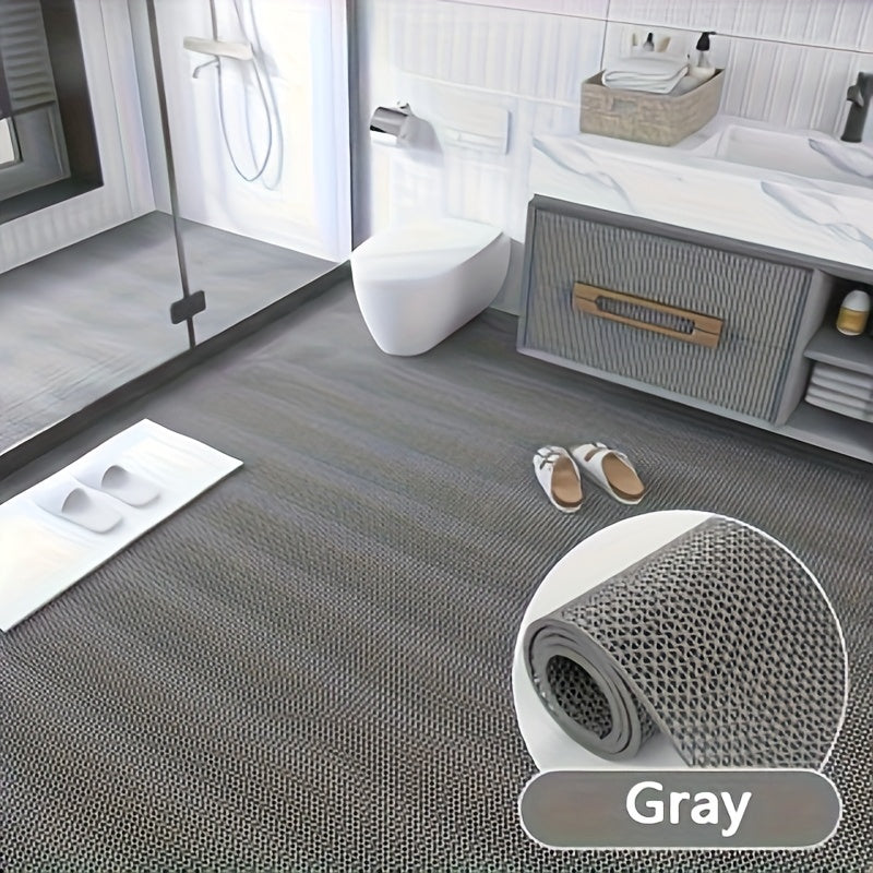 [Anti-Slip Pad] Thin 1pc 4.5mm PVC Anti-Slip Pad | Hollow Non-Slip Drainage Mat for Bathroom and Kitchen, Machine Made, Hand Wash Only, Rectangular Shape, High Absorbency Mat