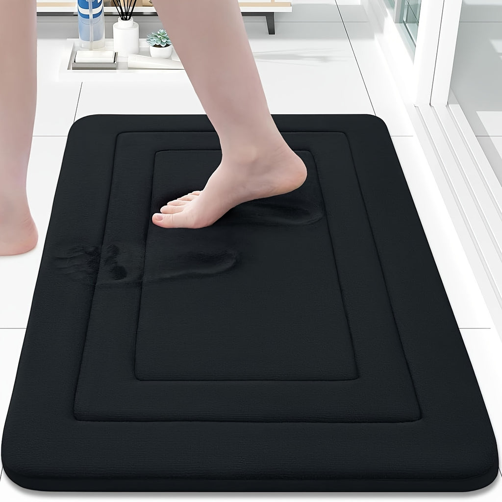 1pc Non-Slip Bath Mat - Extra Long Floor Mat (27.5x59"), Quick-Dry Bathroom, Kitchen, Office, Laundry Mat - Machine Washable Polyester Mat for Home, Spa, or Gift - Ideal for Women, Moms, Housewarming, Christmas, Birthday Presents - Easy Clean Bathroom,