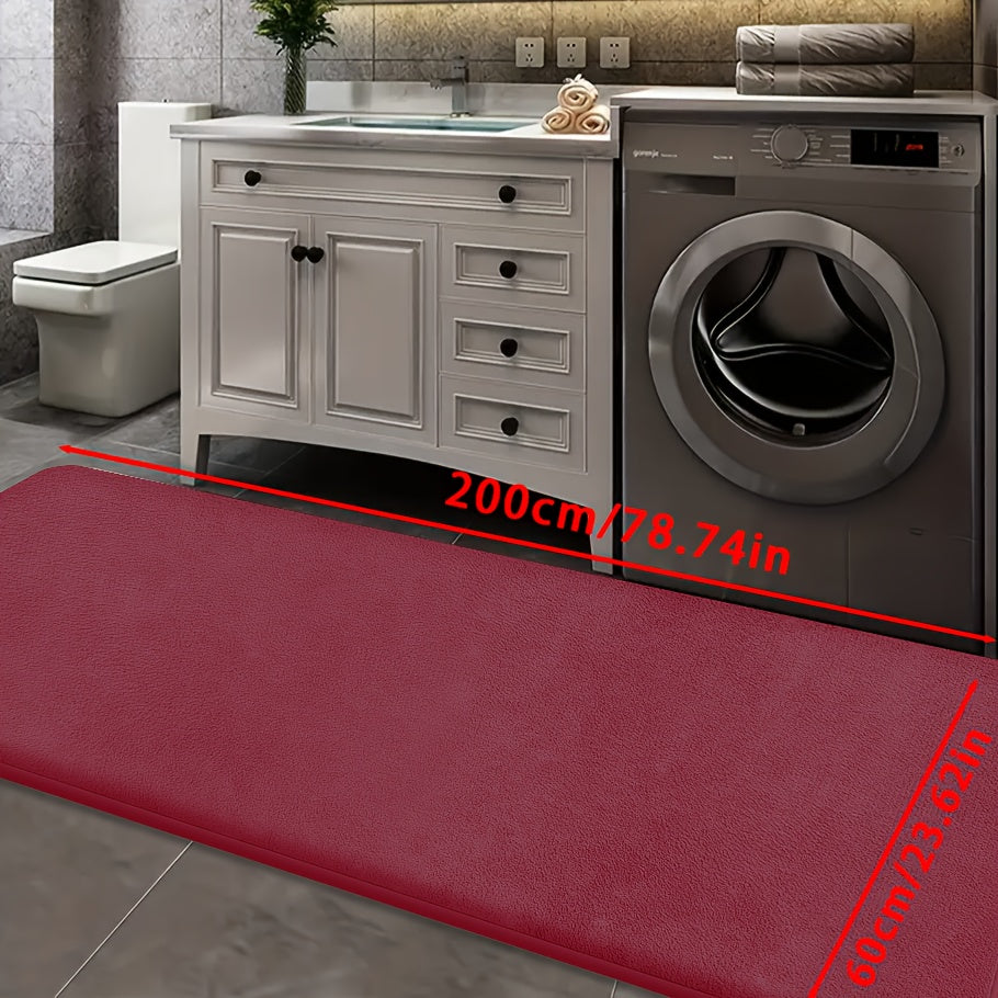 [Soft Bath Mat] Quick-Absorbent Soft Coral Fleece Bath Mat | Non-Slip, Machine Washable, 1.3cm Thick, 520g/㎡, Rectangular Design, for Bathroom, Bedroom, Kitchen, and Laundry Room