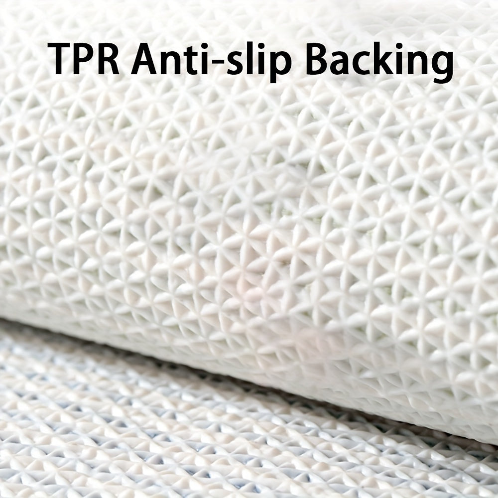 Thick Ultra-Soft Tufted Rug - Blue Ocean Wave, Non-Slip TPR Backing, Absorbent for Bathroom & Living Room Decor