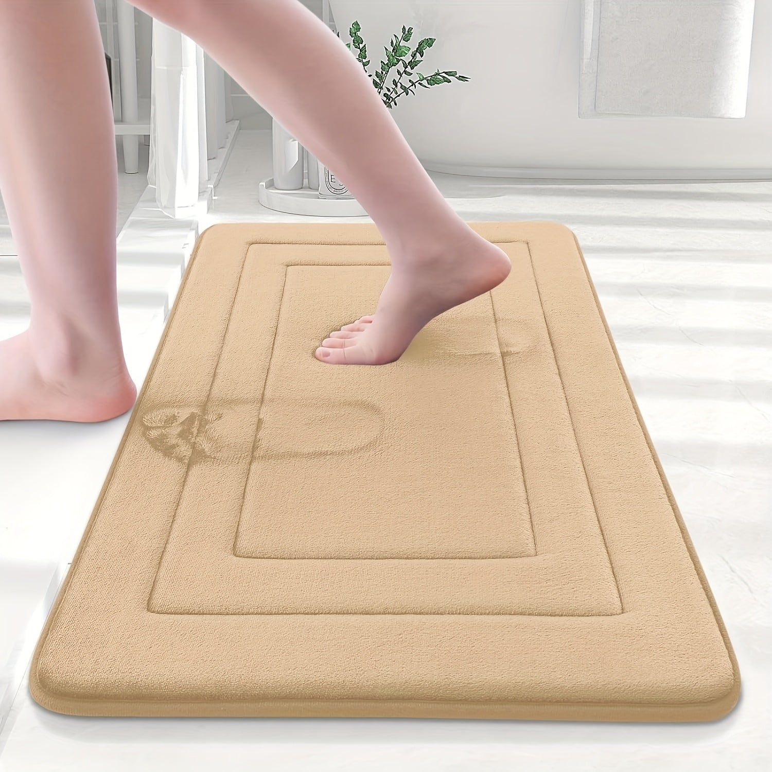 1pc Non-Slip Bath Mat - Extra Long Floor Mat (27.5x59"), Quick-Dry Bathroom, Kitchen, Office, Laundry Mat - Machine Washable Polyester Mat for Home, Spa, or Gift - Ideal for Women, Moms, Housewarming, Christmas, Birthday Presents - Easy Clean Bathroom,