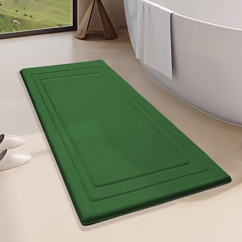 1pc Non-Slip Bath Mat - Extra Long Floor Mat (27.5x59"), Quick-Dry Bathroom, Kitchen, Office, Laundry Mat - Machine Washable Polyester Mat for Home, Spa, or Gift - Ideal for Women, Moms, Housewarming, Christmas, Birthday Presents - Easy Clean Bathroom,
