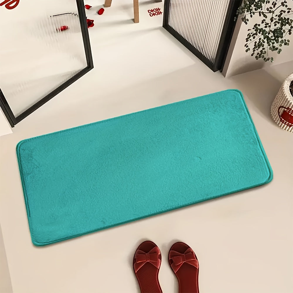 1pc Classic Minimalist Solid Color Soft Rebound Memory Foam Absorbent Non-Slip Bath Mat, Machine Washable Toilet Rug, Rugs for Bathroom, Bath Mats for Bathroom Floor Washable, Non Slip Bathtub Mat, Bathroom Mat Long, Large Bath Mat, Bathroom Rug, Shower