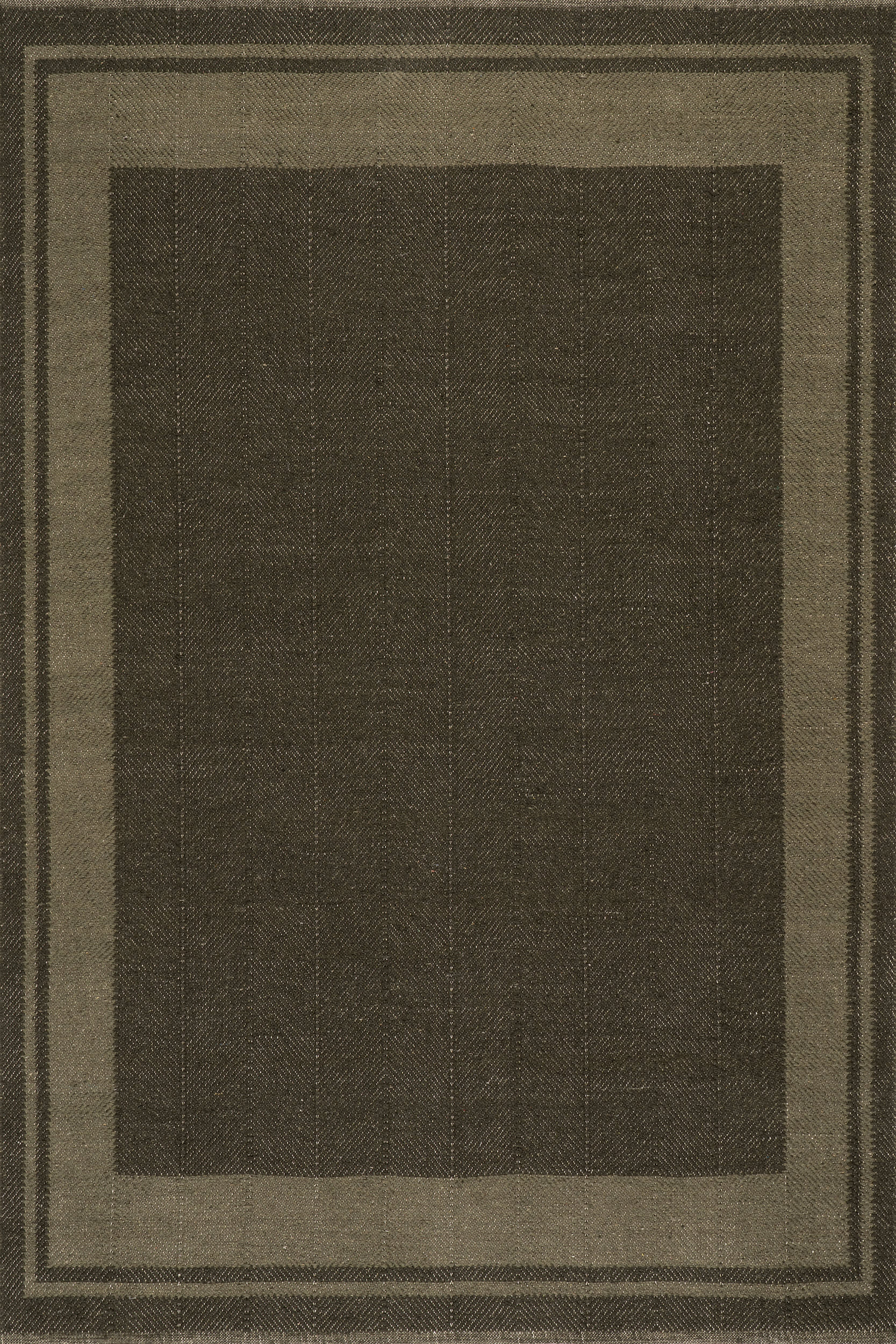 Canon Bordered Wool Cozy Rug | Green