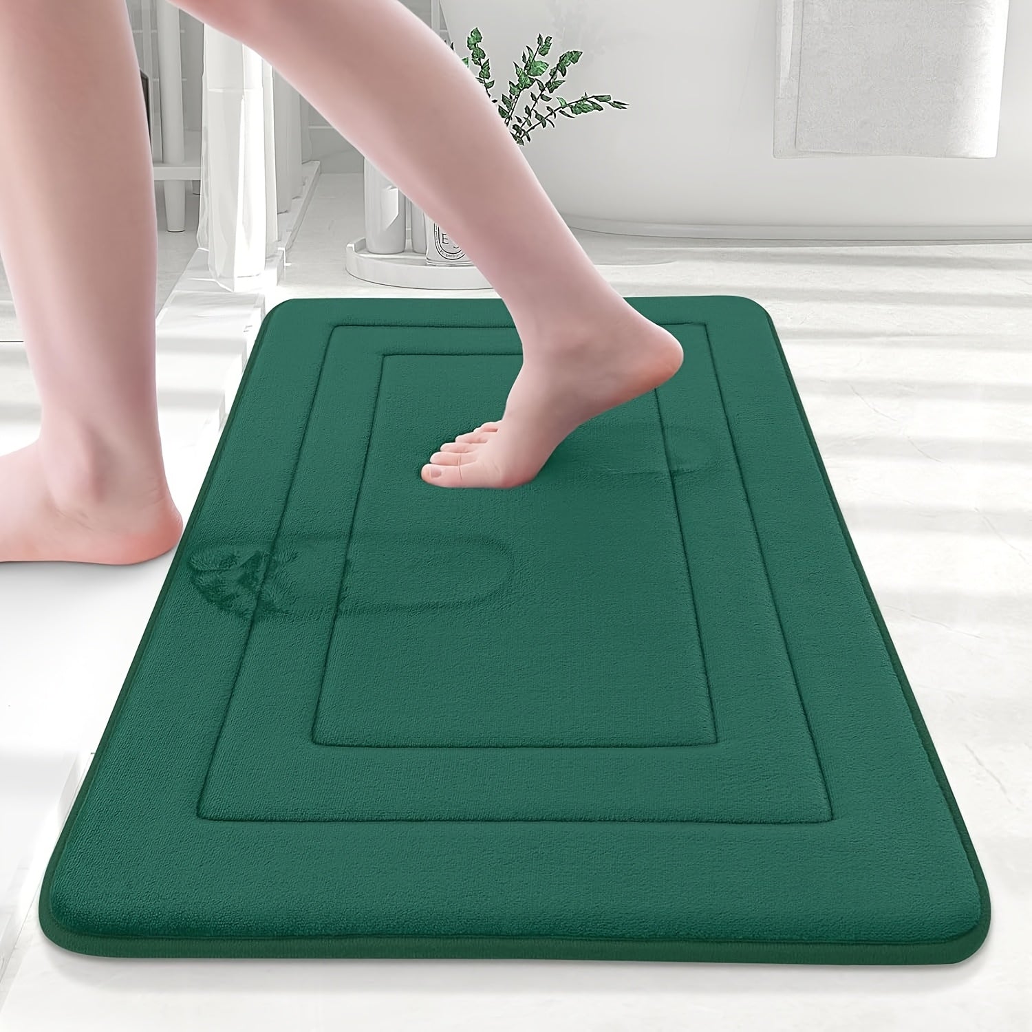 1pc Non-Slip Bath Mat - Extra Long Floor Mat (27.5x59"), Quick-Dry Bathroom, Kitchen, Office, Laundry Mat - Machine Washable Polyester Mat for Home, Spa, or Gift - Ideal for Women, Moms, Housewarming, Christmas, Birthday Presents - Easy Clean Bathroom,