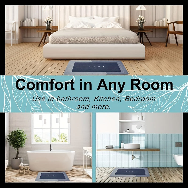 1pc TrueLove Super Absorbent Diatomaceous Earth Bathroom Mats - Quick-Drying, Non-Slip Floor Mats, Mats, Ideal For Bathroom, Carpets, And Bathroom Door Mats, Excellent Water Absorption
