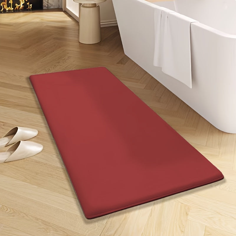 Non-Slip Bath Mat - Quick-Dry Bathroom Floor Mat with Non-Slip Backing, Machine Washable, Soft Cushioned Surface for Shower, Bathtub, Kitchen - Black Bathroom Decor - Durable Polyester Mat for Wet Areas, Bathroom Mat, Shower Safety, Simple Design, Plush