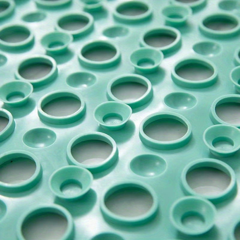 39" X 16" Extra Long Non-slip Bath Mat PVC Bathtub Mat Soft Shower Floor Mat with Drain Holes