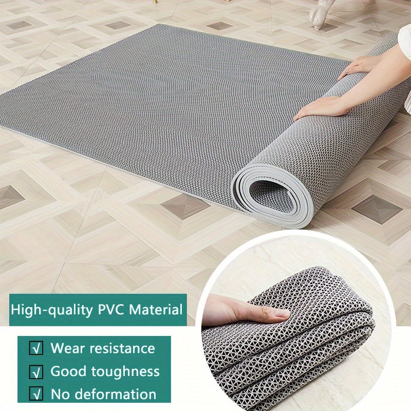 [Non-Slip Bath Mat] Non-Slip S-Shaped Hollow Bath Mat - High Quality Anti-Skid Safety Floor Mat with Geometric Design, Easy-to-Clean 100% Polypropylene Fibers for Bathroom & Kitchen, Hand Wash Only, Modern Floor Decor