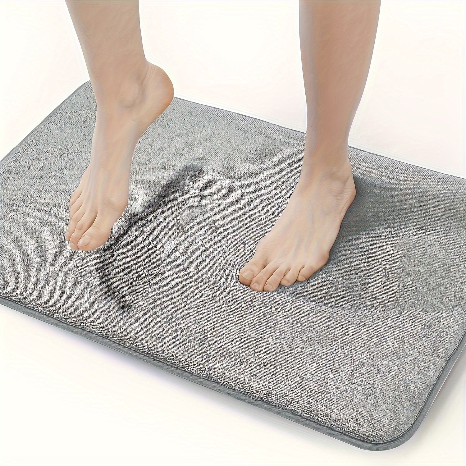 Non-Slip Bath Mat - Quick-Dry Bathroom Floor Mat with Non-Slip Backing, Machine Washable, Soft Cushioned Surface for Shower, Bathtub, Kitchen - Black Bathroom Decor - Durable Polyester Mat for Wet Areas, Bathroom Mat, Shower Safety, Simple Design, Plush