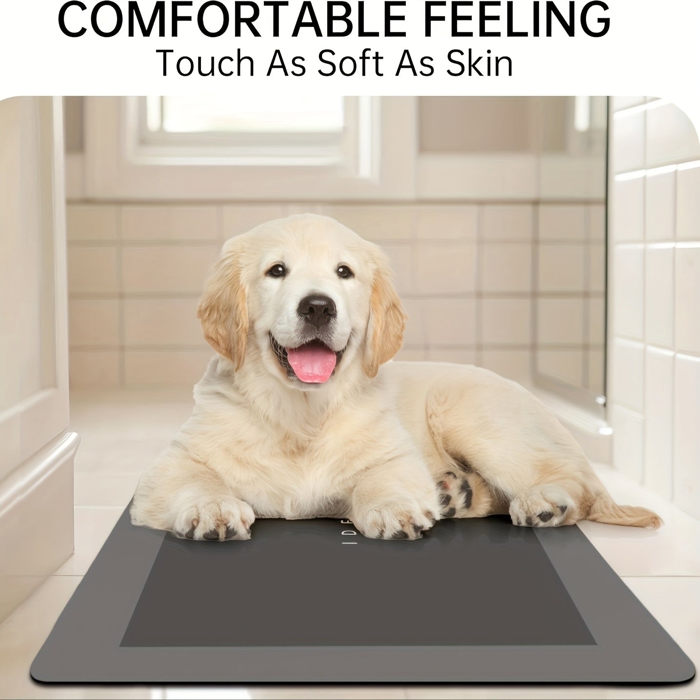 Large Size Diatomite Bath Mat - Absorbent Quick-Dry Non-Slip Bathroom Mat, Durable & Soft Floor Mat, Perfect for, Bedroom, RV, Bathtub And Shower, Kitchen, Home Decor Foot Mat, Bathroom Floor Mat, Rubberbacked Mat, Machine Washable, Extra Large Bath Mat,