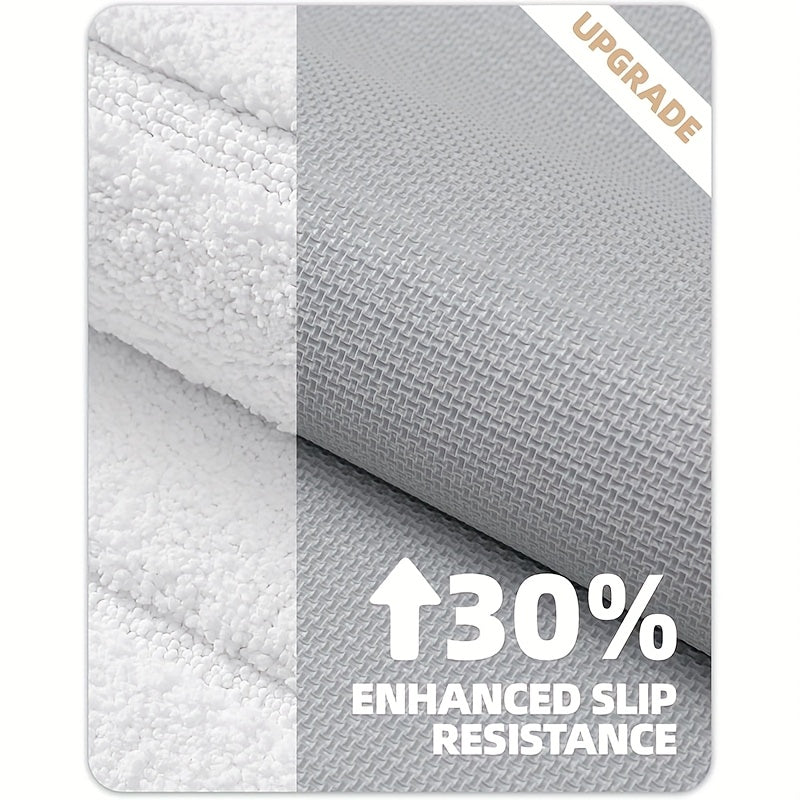 1pc Non Slip Bath Mat, Super Absorbent Floor Mat, Rubber Backing Bathroom Rug, Machine Washable Shower Mat for Bathroom, Laundry, Shower, Tub, Floor, Bathroom Accessories And Home Decor