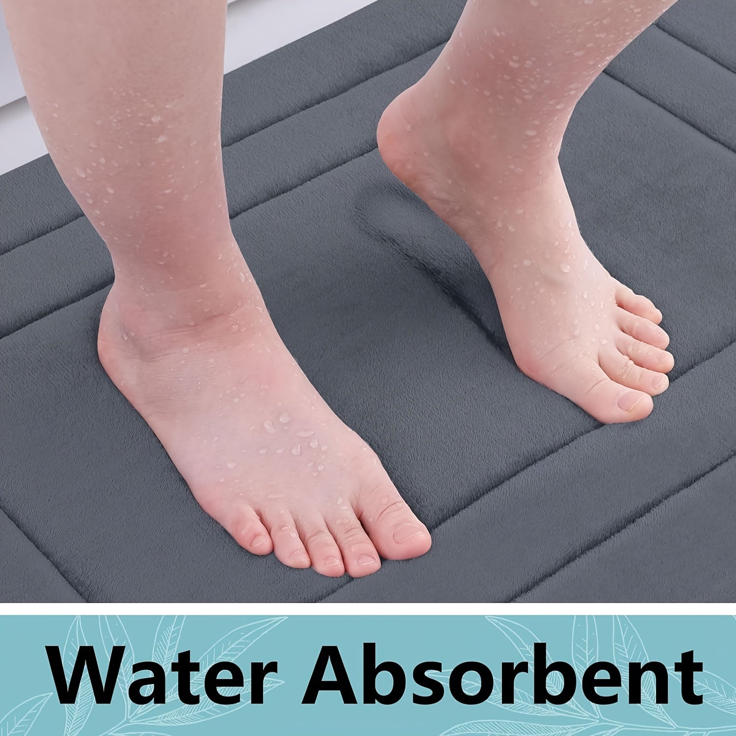 1pc Non-Slip Bath Mat - Extra Long Floor Mat (27.5x59"), Quick-Dry Bathroom, Kitchen, Office, Laundry Mat - Machine Washable Polyester Mat for Home, Spa, or Gift - Ideal for Women, Moms, Housewarming, Christmas, Birthday Presents - Easy Clean Bathroom,