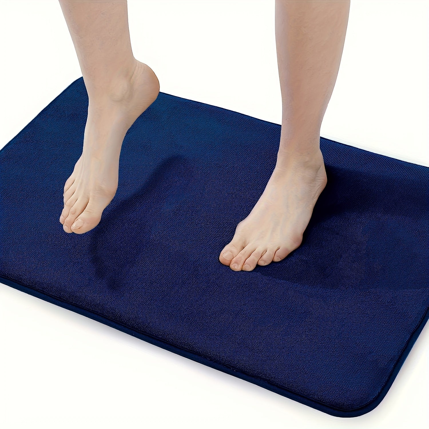 Non-Slip Bath Mat - Quick-Dry Bathroom Floor Mat with Non-Slip Backing, Machine Washable, Soft Cushioned Surface for Shower, Bathtub, Kitchen - Black Bathroom Decor - Durable Polyester Mat for Wet Areas, Bathroom Mat, Shower Safety, Simple Design, Plush