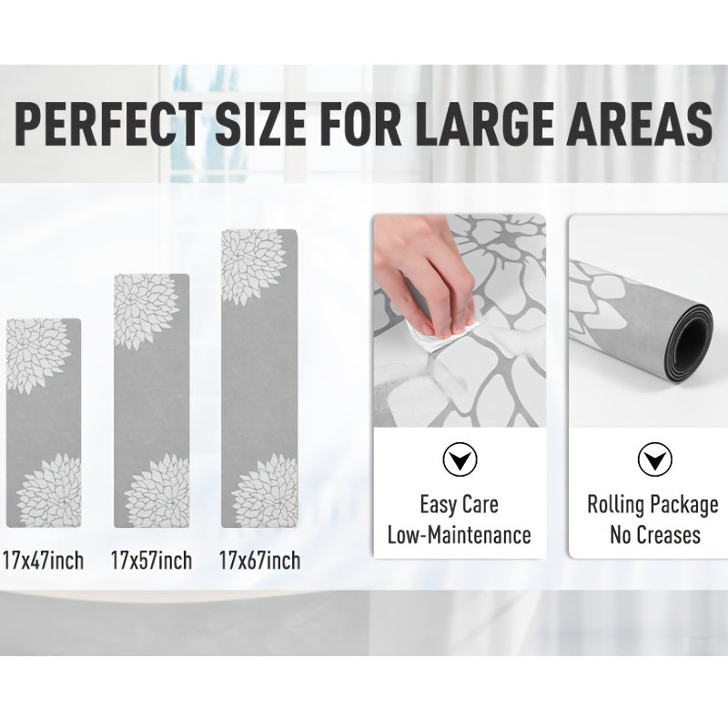 No Stains Bathroom Runner Rug-Bath Mats For Bathroom Non Slip-Super Absorbent Bathroom Floor Mat Quick Dry Diatomaceous Earth Bath Rug-Large Bathmat Bathroom Rug-17"x47"