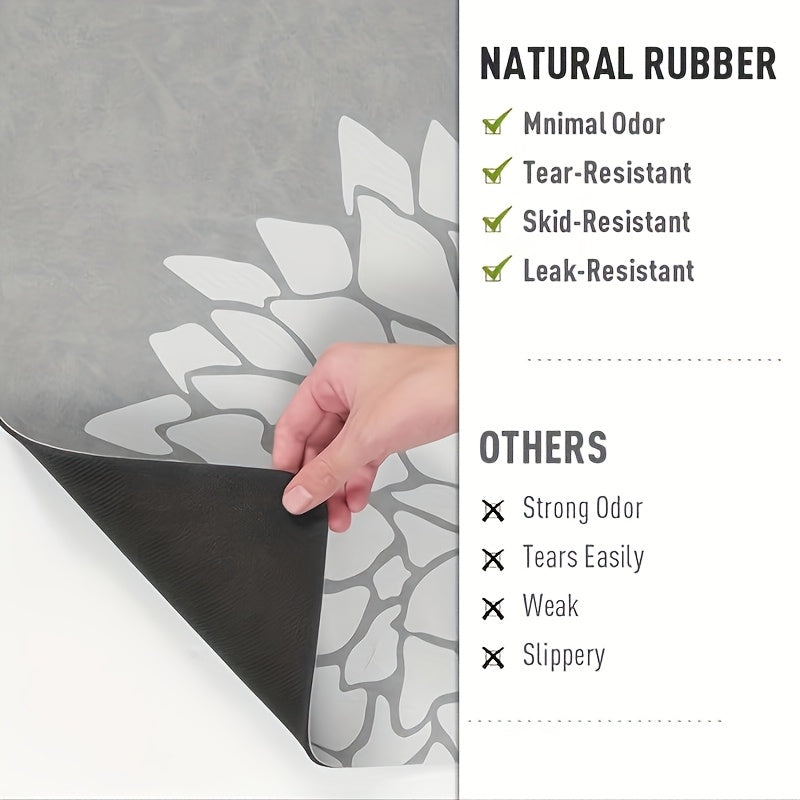 No Stains Bathroom Runner Rug-Bath Mats For Bathroom Non Slip-Super Absorbent Bathroom Floor Mat Quick Dry Diatomaceous Earth Bath Rug-Large Bathmat Bathroom Rug-17"x47"