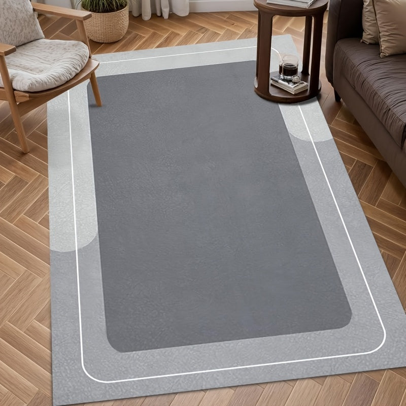 [Quick-Dry Anti-Slip Bath Mat] 1pc Quick-Dry Anti-Slip Diatom Mud Bath Mat | Soft Polyester Top & Diatomaceous Earth Backing, Stylish Golden Crown Design, Large Size for Bathroom Kitchen Balcony Bedroom, Easy Clean Durable Floor, Kitchen Decor | Modern