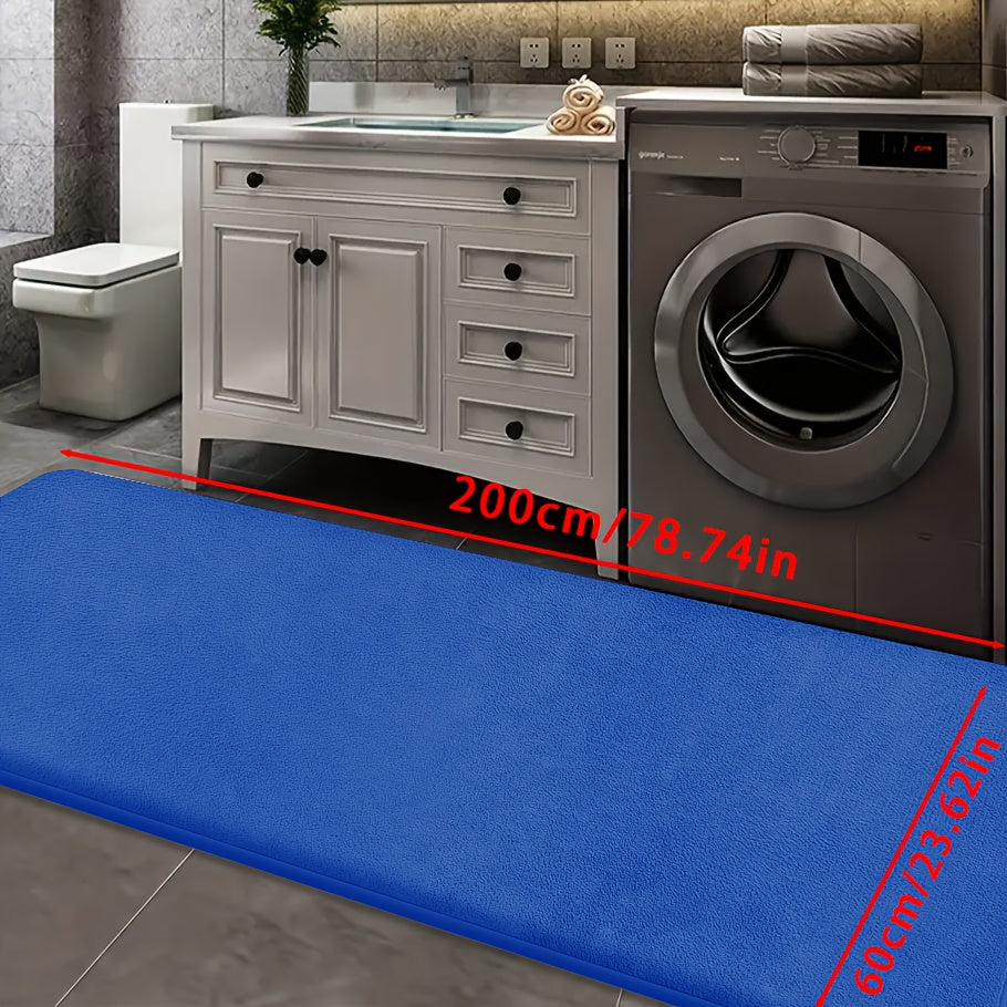 [Soft Bath Mat] Quick-Absorbent Soft Coral Fleece Bath Mat | Non-Slip, Machine Washable, 1.3cm Thick, 520g/㎡, Rectangular Design, for Bathroom, Bedroom, Kitchen, and Laundry Room