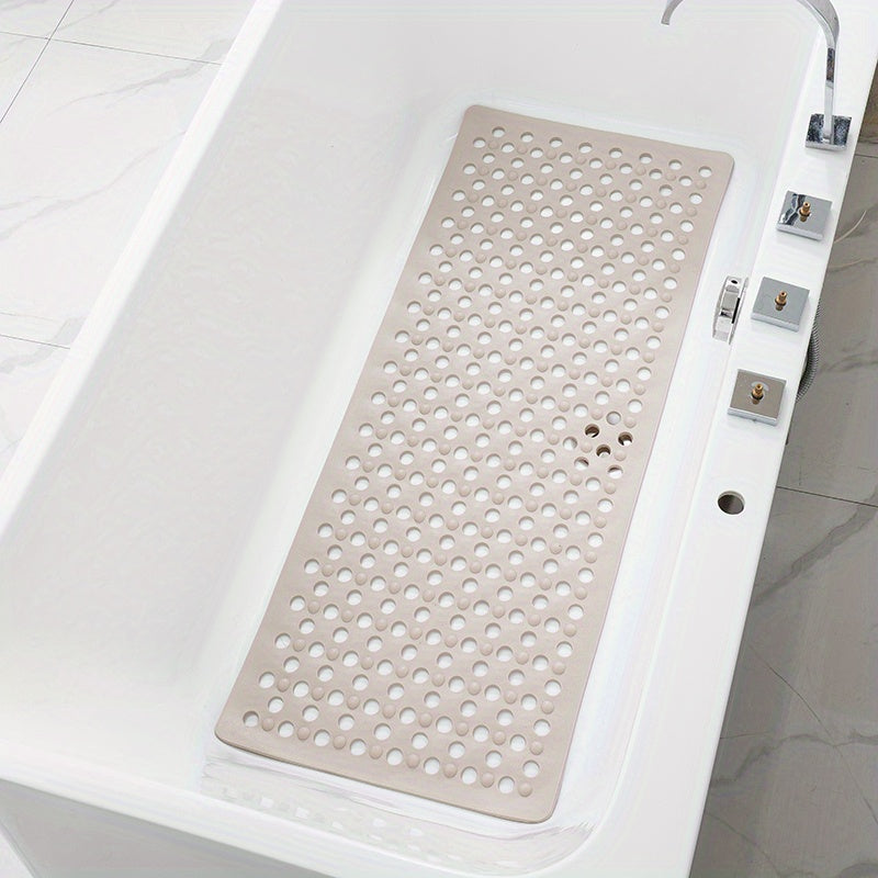 39" X 16" Extra Long Non-slip Bath Mat PVC Bathtub Mat Soft Shower Floor Mat with Drain Holes