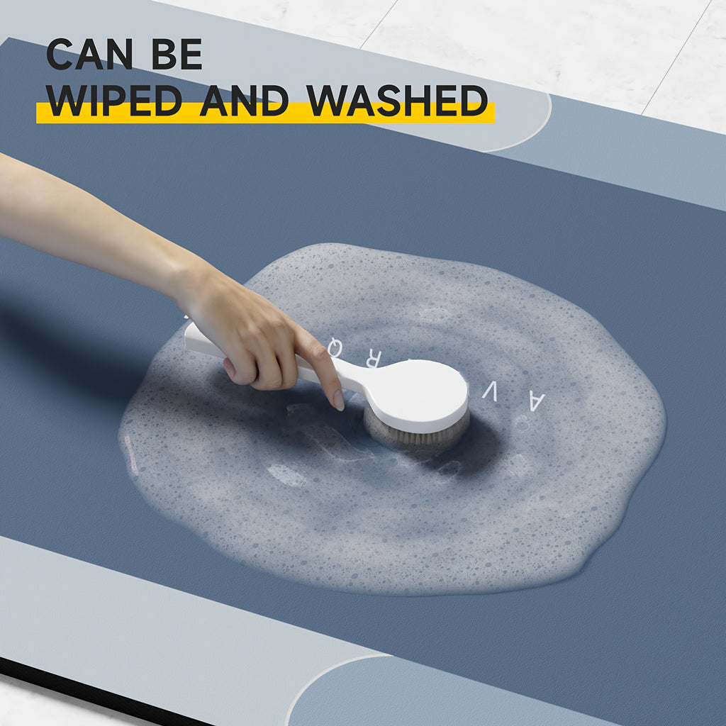 Super Absorbent Diatomite Bath Mat - Quick-Dry Non-Slip Bath Mat with Quick-Dry Technology, Super Absorbent Floor Mat for Bathroom, Shower, Kitchen, Laundry, RV - Non-Slip Backing, Quick-Dry Bathroom Mat for Home, Hotel, Spa - Easy to Clean Bathroom