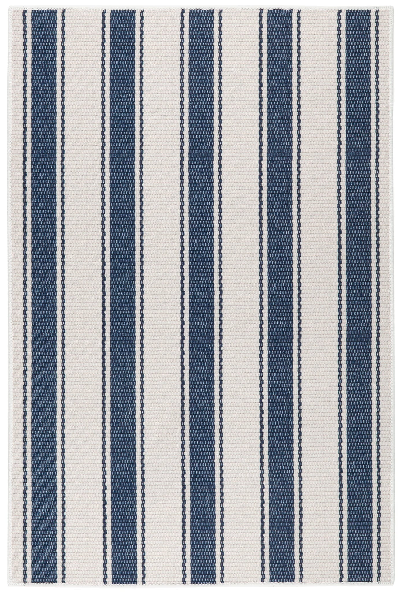 Awning Stripe Machine Washable Rug | Blue