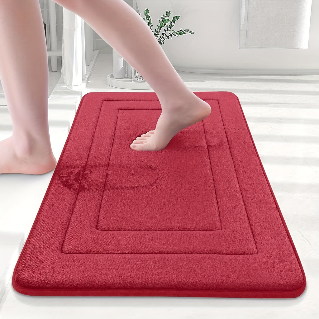 1pc Non-Slip Bath Mat - Extra Long Floor Mat (27.5x59"), Quick-Dry Bathroom, Kitchen, Office, Laundry Mat - Machine Washable Polyester Mat for Home, Spa, or Gift - Ideal for Women, Moms, Housewarming, Christmas, Birthday Presents - Easy Clean Bathroom,