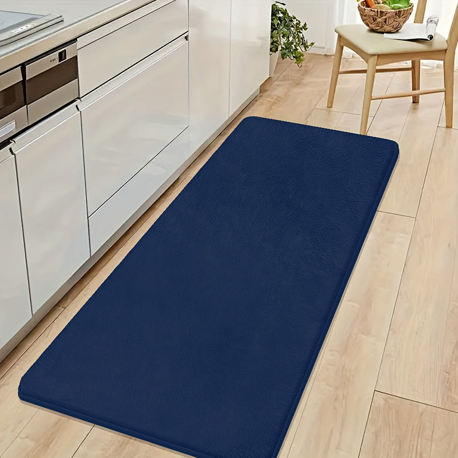 [Soft Bath Mat] Quick-Absorbent Soft Coral Fleece Bath Mat | Non-Slip, Machine Washable, 1.3cm Thick, 520g/㎡, Rectangular Design, for Bathroom, Bedroom, Kitchen, and Laundry Room