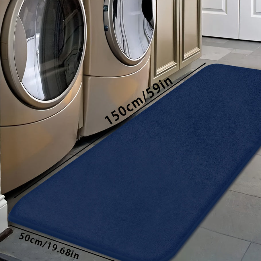 [Soft Bath Mat] Quick-Absorbent Soft Coral Fleece Bath Mat | Non-Slip, Machine Washable, 1.3cm Thick, 520g/㎡, Rectangular Design, for Bathroom, Bedroom, Kitchen, and Laundry Room